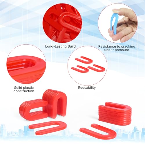 U Shaped Tile Spacers 1/8 Inch, 300Pcs Plastic Shims for Floor - color: Red, size: 1/8x300pc