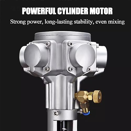 1 Gallon Pneumatic Automatic Paint Mixer, 1/16HP Air Agitator, Ink Coating Mixing Tool with Height Adjustable Stand, for Viscous Liquid Ink Dye Chemicals