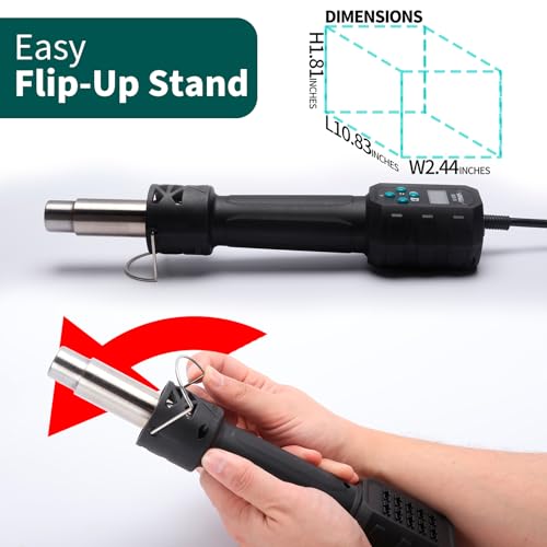 YIHUA 8858 IV Multi-Purpose Heat Gun for Crafting, Electronics Soldering, DIY, Shrink Tubing and Wrap, Torch Marker and Paste, Epoxy Resin with Temperature and Air Volume Control Function, 3 Nozzles