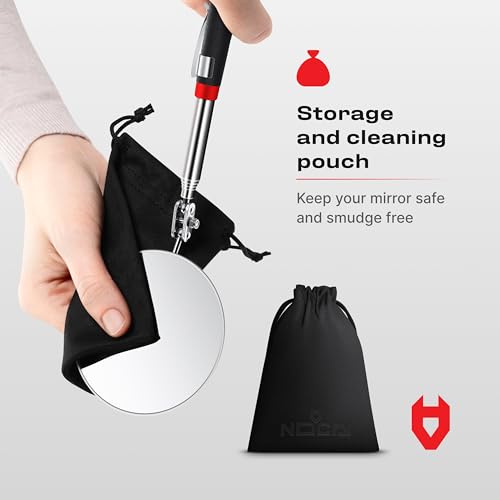 NoCry Heavy Duty Telescoping Inspection Mirror — 30in Extendable Reach - style: Telescoping Inspection Mirror