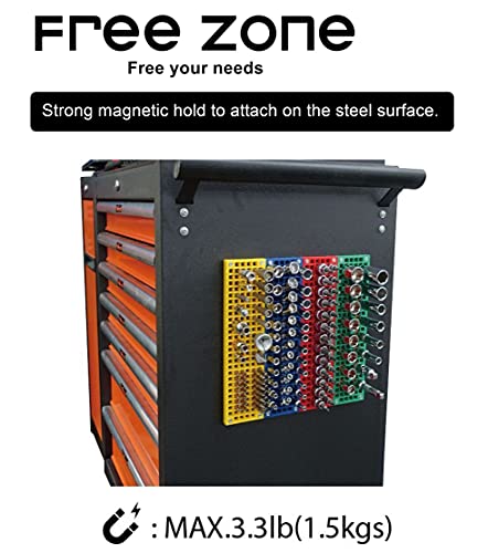 Free Zone 8-Piece Magnetic Feet Expansion Pack for Pegboard Organizers