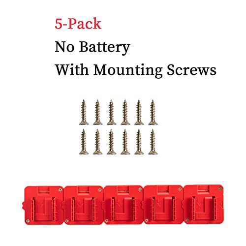 Battery Holder Compatible for Craftsman V20 20V Battery - size: 5 PACK，fit for CMCB204 20V Battery