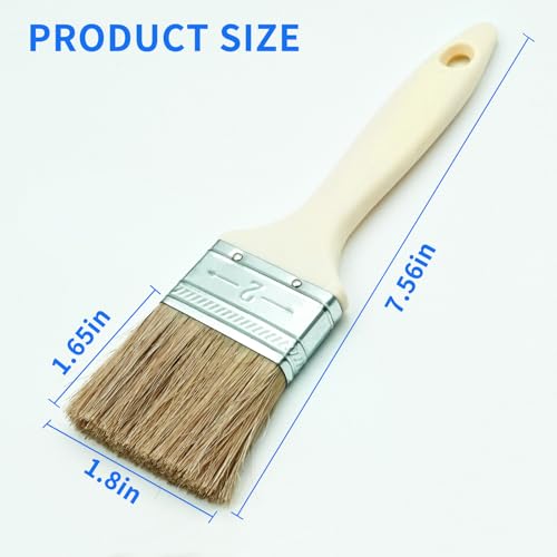 3 Pack Paint Brushes Set, White - size: 3 Pack, 1”, 1.8”, 2.7”
