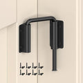 Upgraded Sliding Door Loop Lock, Gate Latches, Black - color: Black-1PC