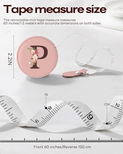 Maicican Retractable Tape Measure, Pink Leather Sewing Measuring Tape, P - color: Tape Measure-Pink P