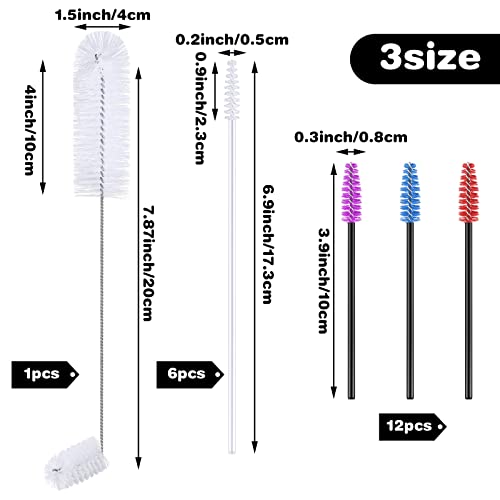 Hummingbird Feeder Cleaning Brush, 19 Pieces 3 Size, White - color: White