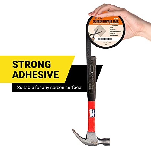 TORTO9 Window Screen Repair Kit, 3-Layer Strong Adhesive & Waterproof Tape Fiberglass Covering mesh (Black, 2 Inch x 6.5 FT) - color: Black, size: 2 Inch x 6.5 FT