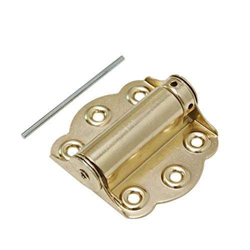 Litepak Adjustable Screen Door Hinge Professional Grade Hardware Self-Closing Easy Install (2 Pack, Polished Brass) - color: Polished Brass, size: 2 Pack