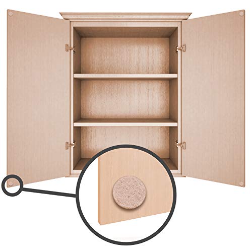 Furniture Felt Pads 3/8" (10mm) Diameter Round 3M Self Adhesive Protects Kitchen Cabinets, Drawers, Desks and Furniture Against Bumps and Scratches 100 Pack - Linen (Light Beige) - color: Linen 100 Pack