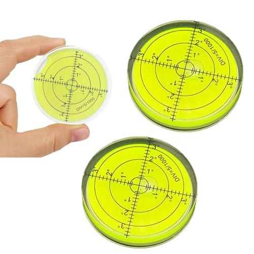 2Pack Round Level 60×7mm(2.4×0.27in) Level Bubble Tool - size: 2pcs 2.4 Inch 60mm