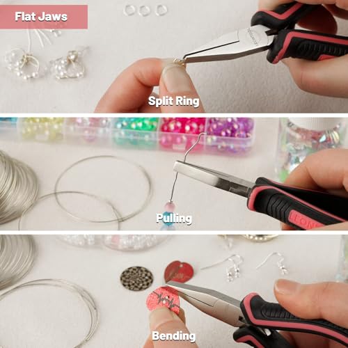5-Inch Mini Flat Nose Pliers Smooth Jaws Duck Billed Pliers - style: Flat Nose Pliers