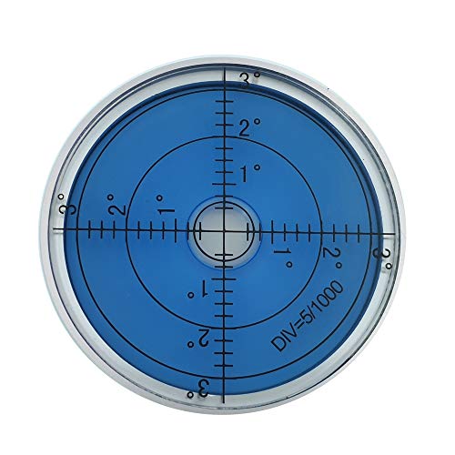 Horizontal Bubble Cardan Level - High Precision Round Bubble Spirit Level Accuracy 15'/2 Diameter 60X10mm (Noctilucent)