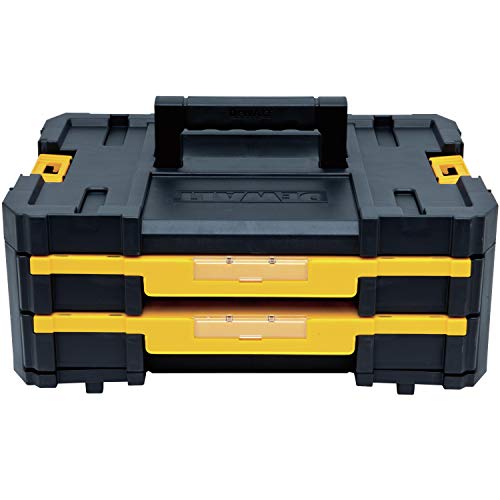 DEWALT TSTAK Tool Storage Organizer with Double Drawers, Holds Up to 16.5 lbs. (DWST17804) (Pack of 4) - size: 17.3 x 12.3 x 6.9 inches (Pack of 4)