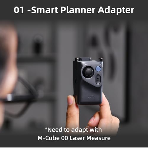 HOZO M-Cube Laser Measuring Tool Adaptor, 01 Smart Planner - Features 360° Joystick for Capturing Floorplans from Any Angle, One-Tap Button for Precise Edge and Corner Measurements - style: 01 Smart Planner Adaptor