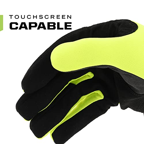 Mechanix Wear Hi-Viz FastFit Touchscreen Gloves, X-Large - color: Fluorescent Yellow, size: X-Large