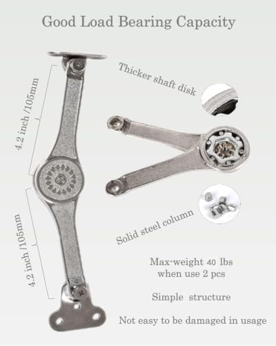 Heavy Duty Lid Stay Hinges Folding Lid Support Hinge,Perfect for Cabinet,Closet,Wardrobe or Toybox 110 Degree - color: 09 Ferrari 2pcs