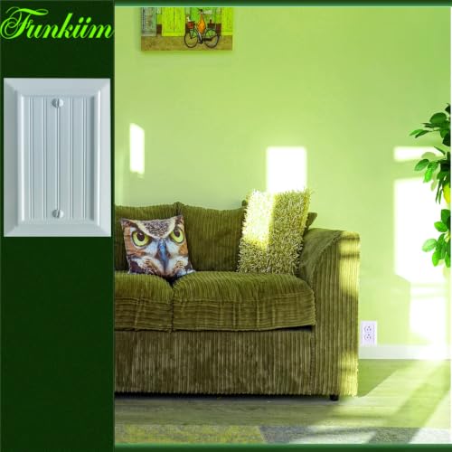 Pure White Classic Beadboard Wall Plates,Light Switch Covers,Electrical Outlet Covers, Switch Plates of Various Combination, Nature Bamboo Fiber Wall plate (1 Gang Blank 4 Pack) - style: 1 Gang Blank 4 Pack