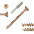 Wood Screws #8 x 2’’, T25 Star Torx Drive Flat Head Deck Screws, Brown, 127Pcs (1lb) - color: Brown, size: 8X2’’