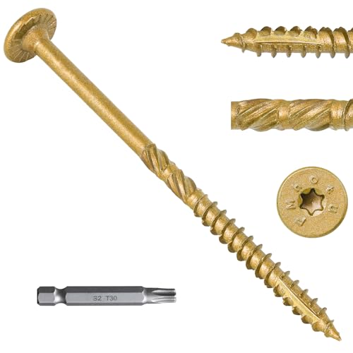 6 Inch Heavy-Duty Outdoor Deck Screws - size: #14 x 6"