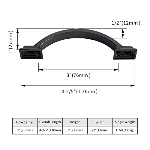 10 Pack 3 inch Cabinet Pulls Oil Rubbed Bronze Cabinet Handles Drawer Pulls for Kitchen Cabinet Cupboard - color: Oil Rubbed Bronze, size: 3 inch（76mm）, style: 10 Pack