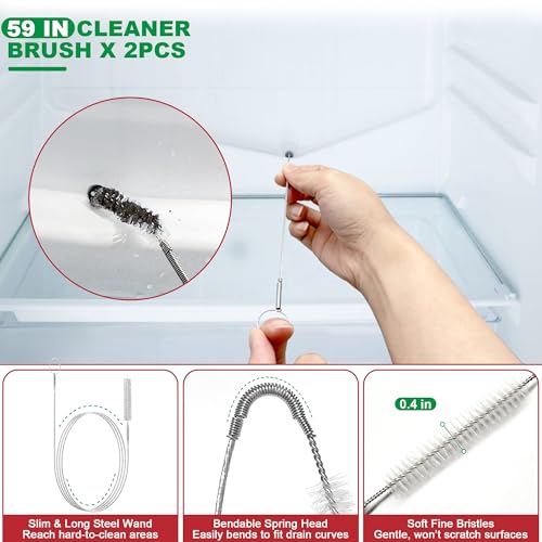 EastLink Drain Snake Tool Set 18Pcs, Drain Clog Remover & Cleaner Brush Kit