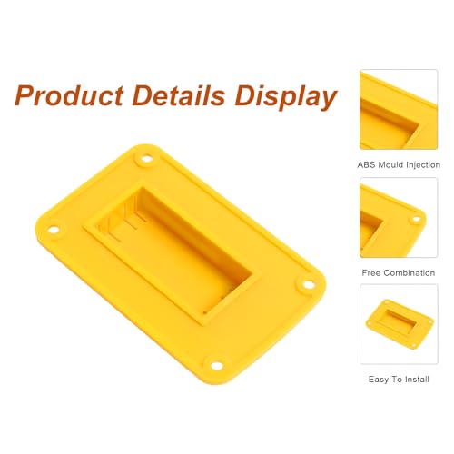 20pas Tool Holders and Battery Holder for Dewalt 20v Wall Mount Hanger Battery Drill Tool Storage Shelf for Milwaukee M18(Yellow) - color: Yellow