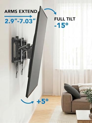 Pipishell Advanced Tilt TV Mount for 42–90 inch TVs up to 132 lbs - size: 42"-90" Tilt TV Wall Mount