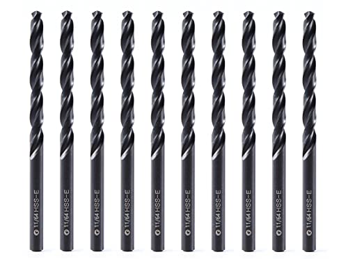 11/64inch HSS M35 Cobalt Twist Drill Bits for Metal - size: 11/64inch (10pcs)