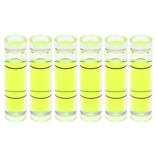 HARFINGTON 6pcs Small Cylindrical Bubble Level Vials 7x26.3mm PMMA Mini Horizontal Bubble Spirit Level Measuring Layout Tools for RV TV Picture Frame Hanging Tool Leveler - size: 26.3mm