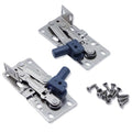 LD-0220-50SC Soft-Close Pivot Hinges 2-Pack, Silent Tip Out Tray & Cabinet Hinges, Heavy-Duty Self-Closing for Kitchen/Bathroom (Silver)