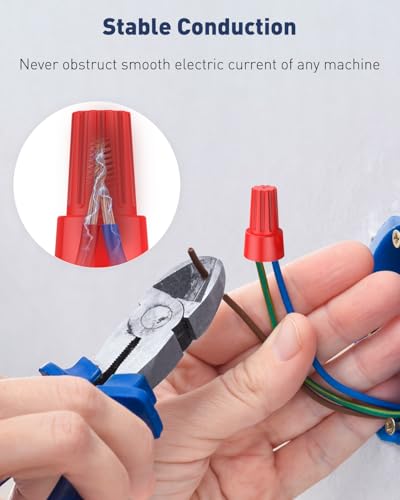 Vibit 50 Pcs Wire Nuts Wire Caps Electrical Connectors Spring 10-22 AWG - size: 50 Pcs