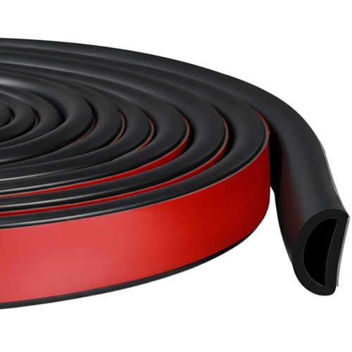 Pangda 13ft Foam Rubber D Shape Seal Strip 0.75" W x 0.38" H Self Adhesive EPDM Rubber Weather Stripping RV Slide Out Seal Heavy Duty Automotive Weather Stripping for Car Truck RV Boat Home - size: 13ft, style: 0.75" W X 0.38" H