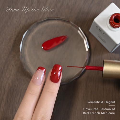 GAOY Red Swirl Gel Nail Polish Art Liner, 12ml Bright Red Color - color: Scarlet Red