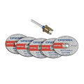 Dremel EZ406-02, EZ - Lock Starter Kit, 1 1/2-Inch (38.1 mm) Wheel Diameter, 5 Piece Fiberglass Reinforced Cut-Off Wheels and EZ402 Mandrel Included, Rotary Tool Cutting Disc Accessories - size: 1-Pack