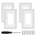 Ranweydi Decorative Single Rocker Switch Plate Covers-4 Pack - size: 1 Gang Single Decorator