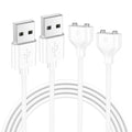 Vancle 2 Pack 6mm Magnetic USB DC Charging Cable with 2 Pins Charger Cord for Toys Massagers Electric Toothbrush
