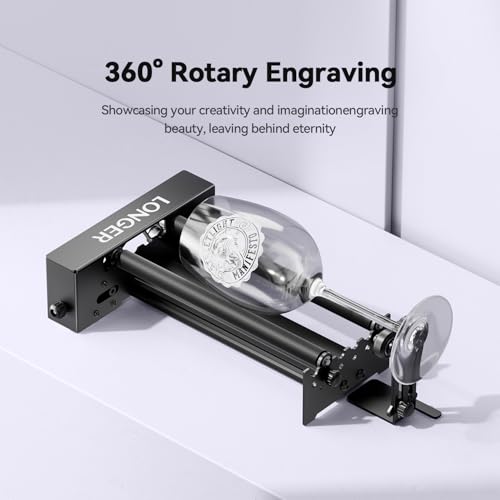 Longer Rotary Roller Series,with Bracket, Y-Axis 360° Rotation for Laser Engraver Engraving Cylindrical Objects Tumblers Cans Cups Bottles, Compatible with 99% of Laser Engraver,Size 268 * 184 * 60mm - size: 268 * 184 * 60mm