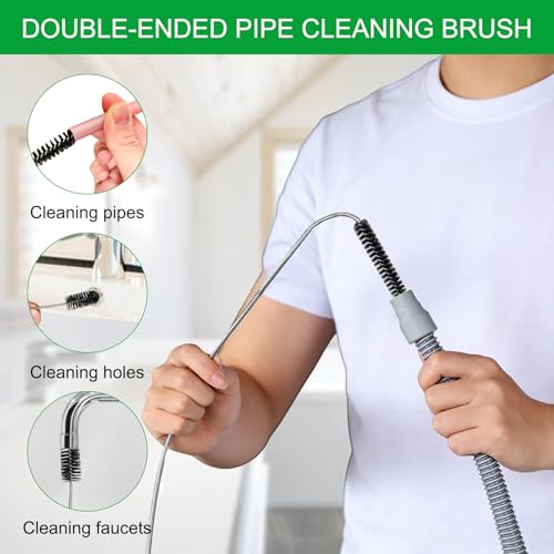 5 Pcs Hair Drain Clog Remover Tool,Hair snake Tool Opener