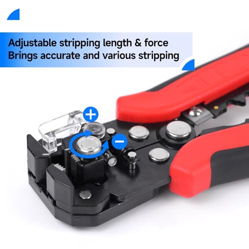 3-in-1 Automatic Wire Stripper/Cutter/Crimper, AWG10-24, 8 Inch Multi Pliers For Electrical Wire Stripping, Cable Cutting, Crimping（WKS-D2）