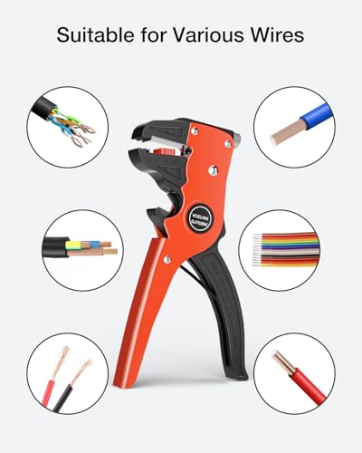 VCELINK Automatic Quickstrip Wire Stripper & Cutter 2-in-1, Black - color: Black
