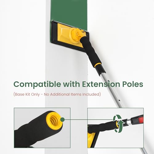 VOOMEY Paint Pad with 5pcs Replacement Pad Refills - color: Rotation Handle Paint Edger with 5pcs Replace Pads (9")
