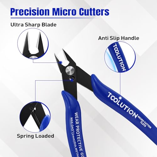 2-Piece Precision Pliers Set 5 Inch Mini Needle Nose Pliers & Wire Cutters - size: Needle Nose Pliers & Flush Cutters