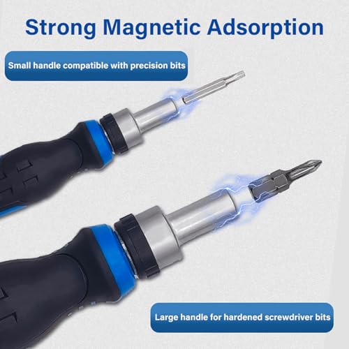 Ratcheting Screwdriver Set, 69 in 1 Socket Set & Magnetic Screwdriver Bit Set with Rotatable Ratchet Handles, Extensions Bar and Storage Case for Phone, Computer, Bike, Car, Electronics Maintenance - color: Blue
