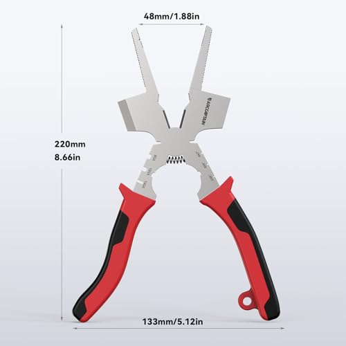 ARCCAPTAIN Measurable 8" Welding Pliers MIG Pliers with Rentention Chain - style: High-grade