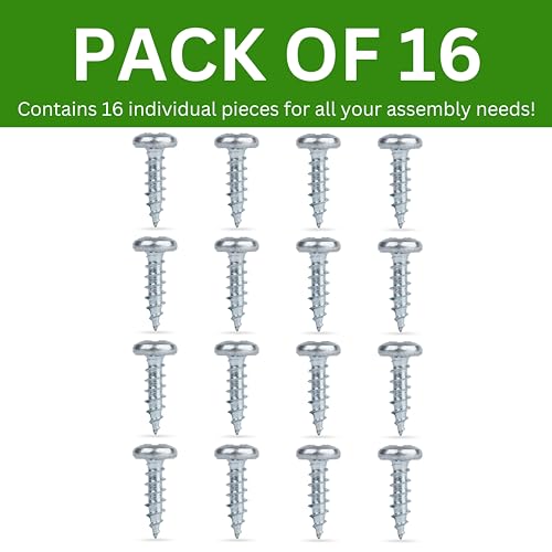 Spare Hardware Parts Replacement for IKEA Furniture Screw Chipboard Flat TRX Screw - Part #109598 | Chipboard Screw M4.5-2.0×16 Full Thread with PZD2 Recess| Pack of 16 - size: 109598