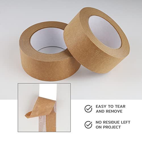 Lichamp Wide Brown Painters Tape 2 inch, 1pc Medium Adhesive Brown Masking Tape, 1.95 inches x 55 Yards - size: 2 inch