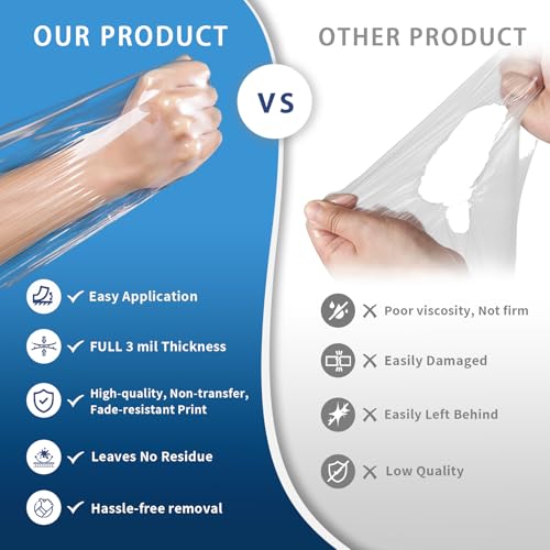 Carpet Protection Film 24" x 200' - Self Adhesive Floor Protector - size: 24"x200'