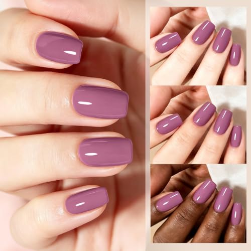 Born Pretty Nude Nail Polish Set 6 Colors Lilac Lavender Burgundy Red Khaki - color: Muted Muse