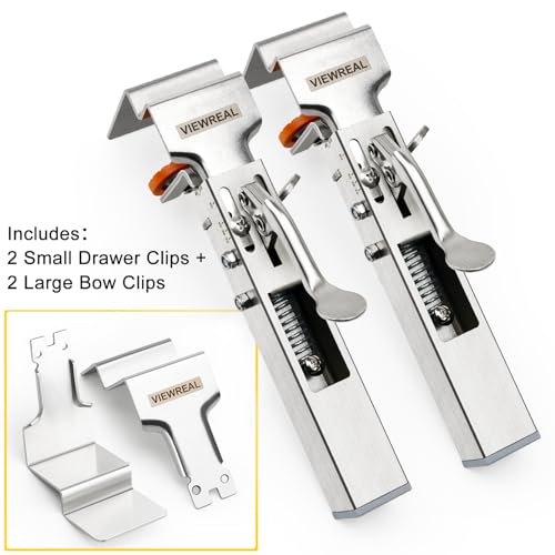 Quick-Install Drawer Front Installation Clamps,Efficient Cabinet Drawer Clamps Setup with Easy,2Pk Universal Fit Labor-Saving Adjustable Drawer Fixing Clips