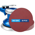 20 Pack 6 Inch PSA Sanding Discs 400 Grit Aluminum Oxide Red - size: 400 grit